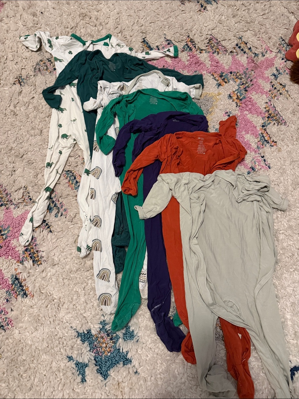 7x Kyte Baby 18m-24m Zipper Footy PJs - sold as a set